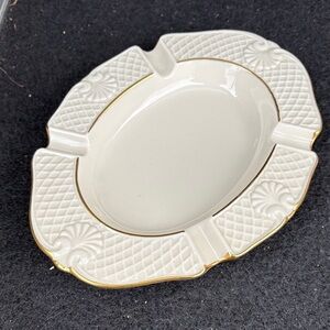 Lenox Cream and Gold Trim Ashtray